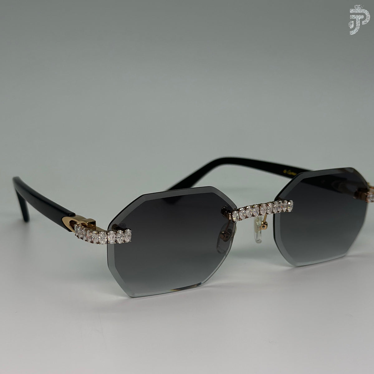 Oval Cut VVS Clarity Diamond Glasses In Unique Cut White Sunglasses