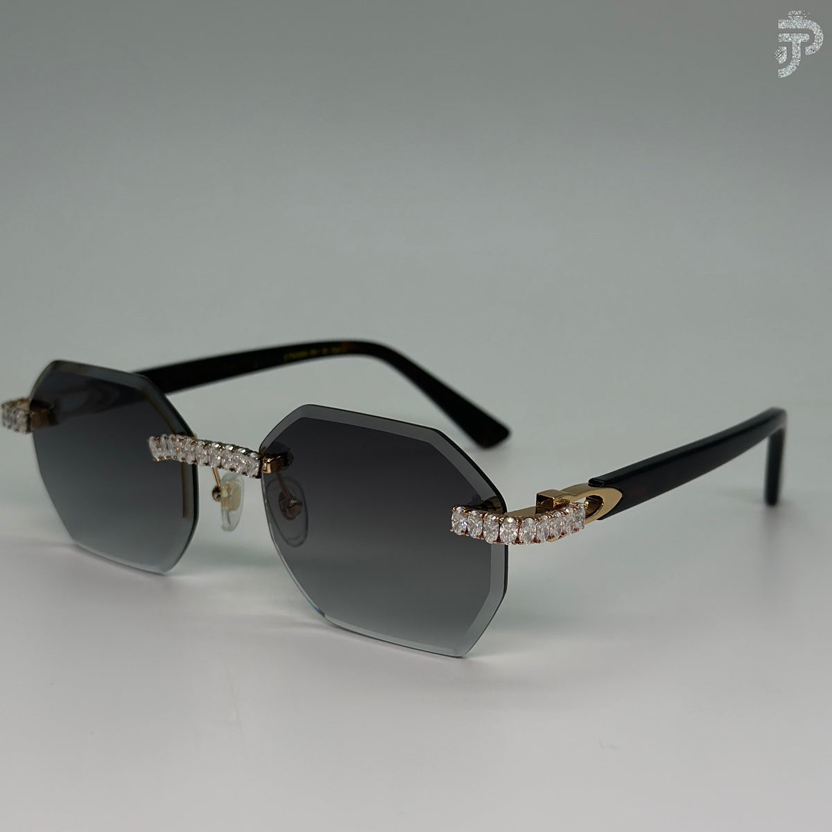 Oval Cut VVS Clarity Diamond Glasses In Unique Cut White Sunglasses