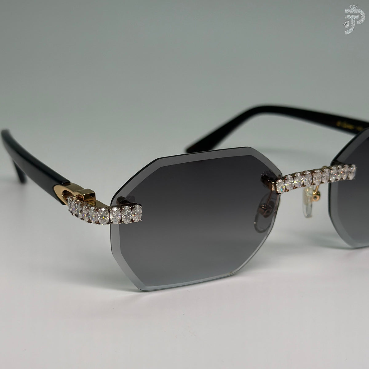Oval Cut VVS Clarity Diamond Glasses In Unique Cut White Sunglasses