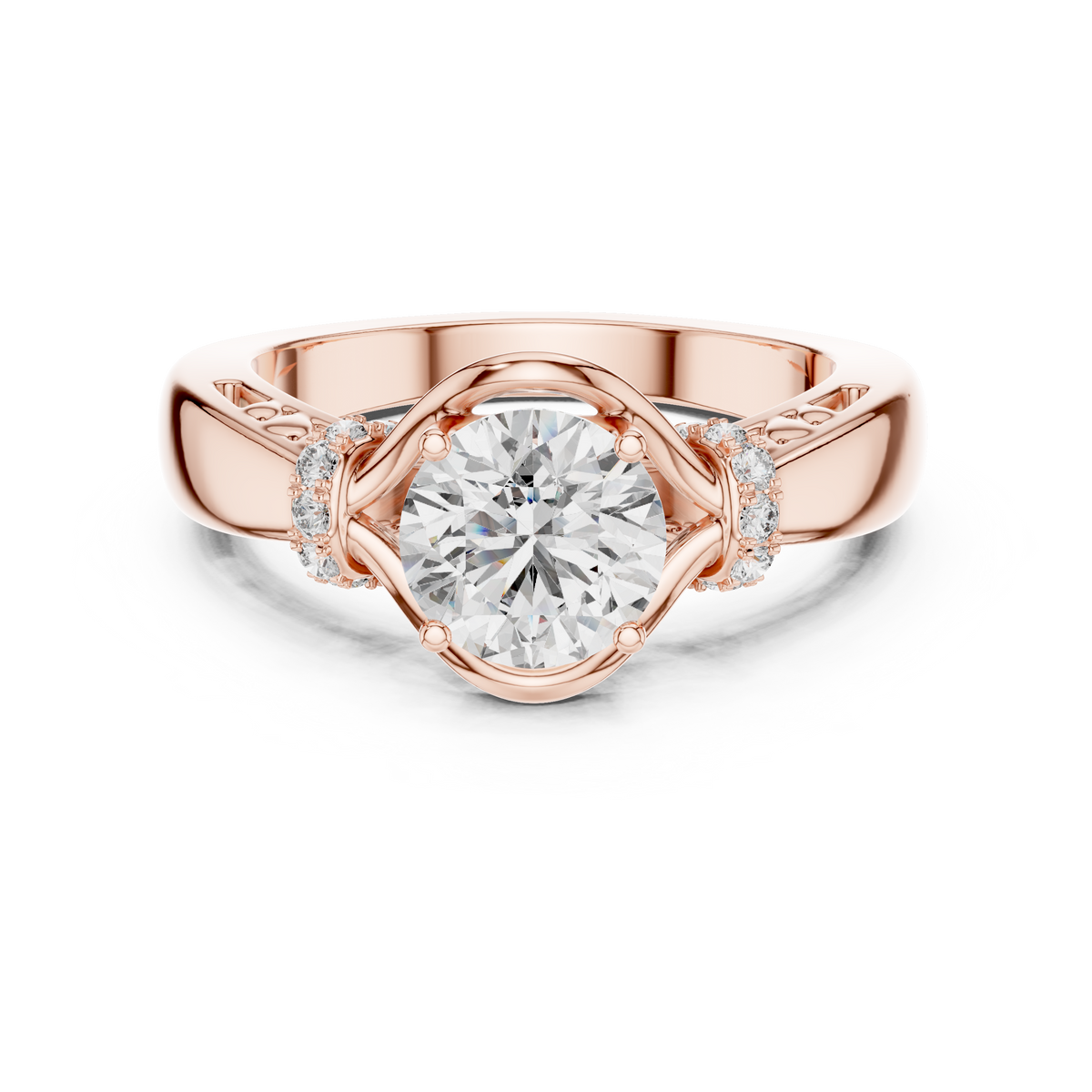 Uniqly Crafted Round Cut Vvs Diamond Ring