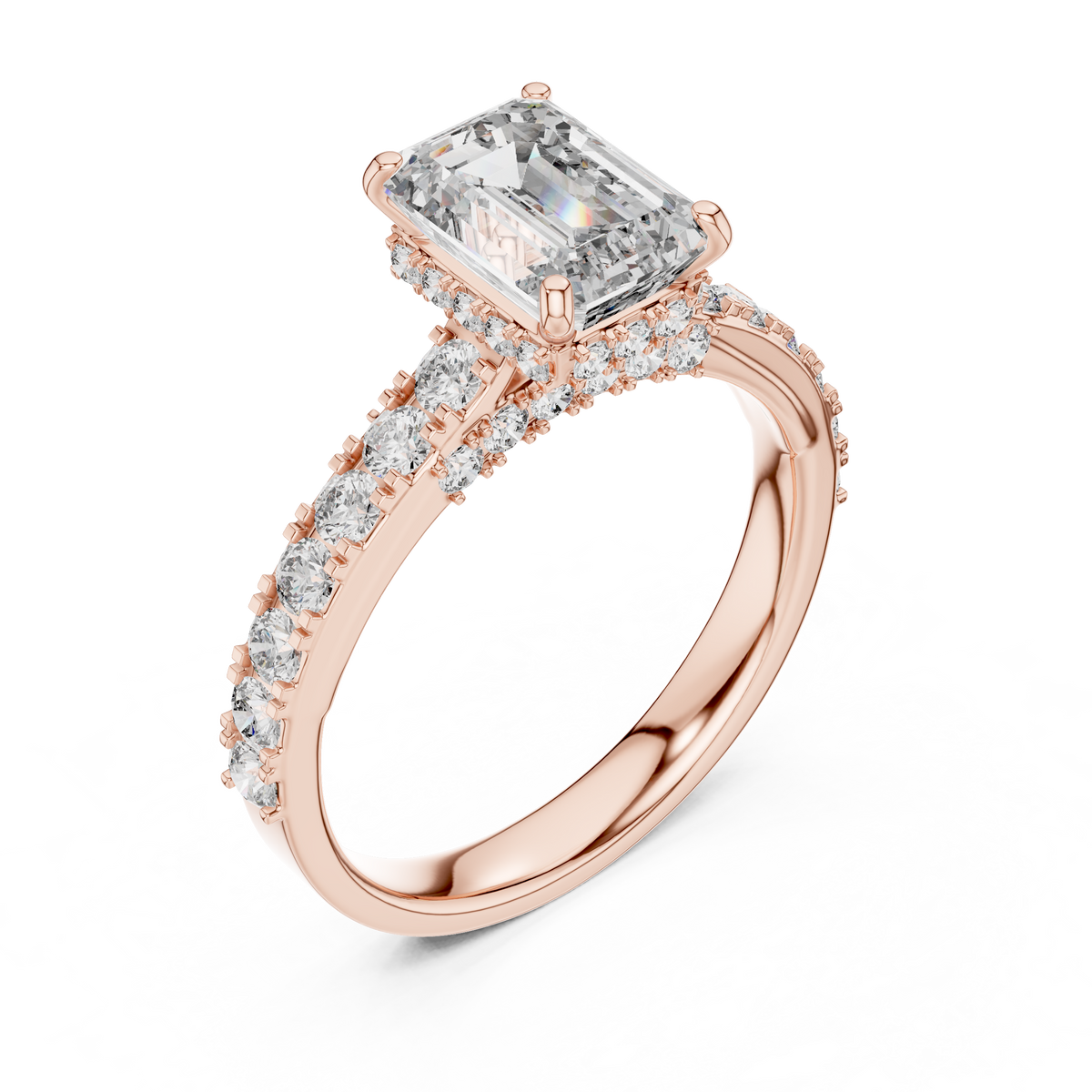 Emerald Cut Vvs Ring for Gift