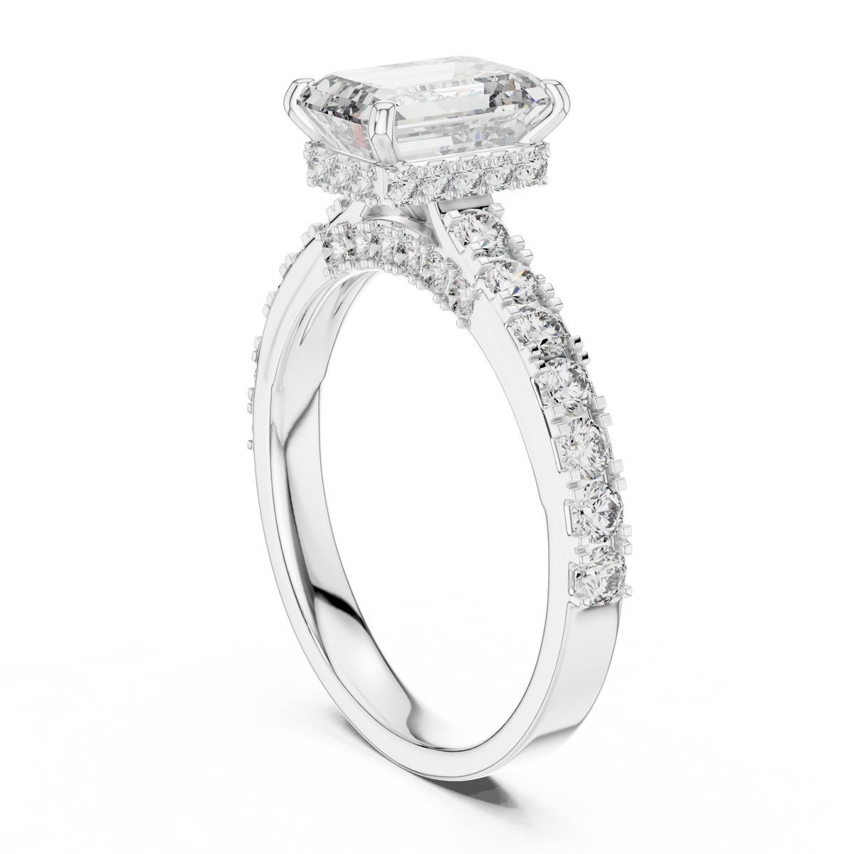 Emerald Cut Vvs Ring for Gift