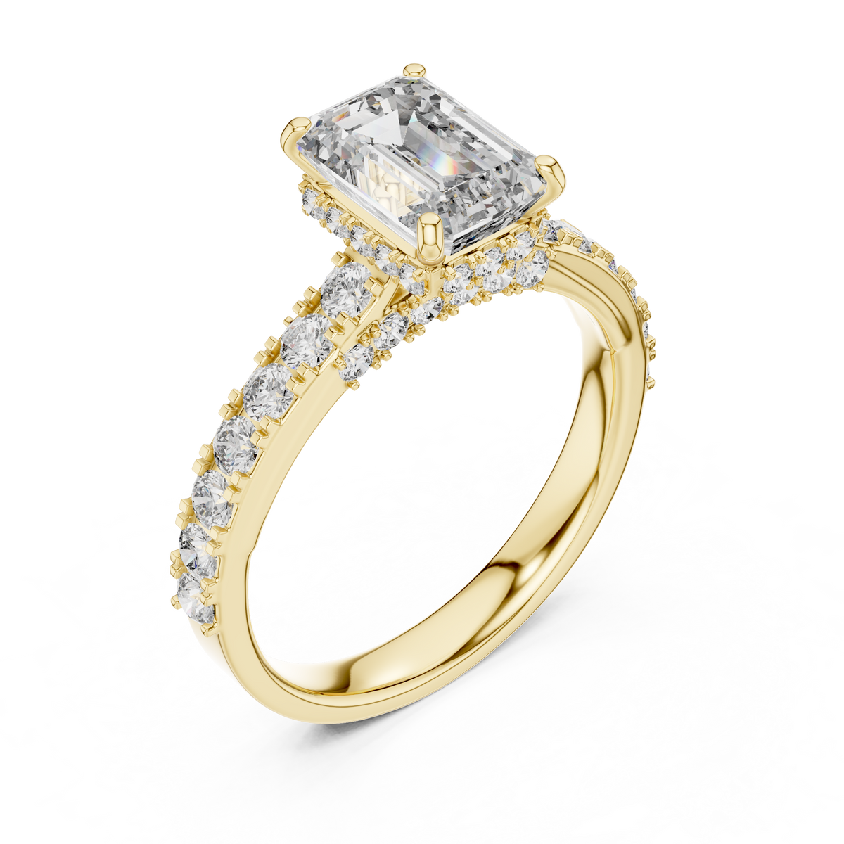 Emerald Cut Vvs Ring for Gift