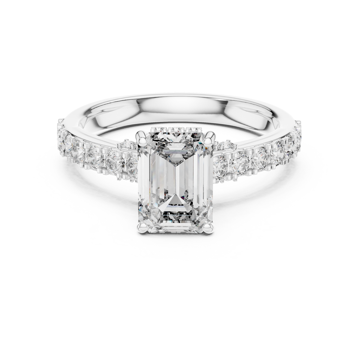 Emerald Cut Vvs Ring for Gift