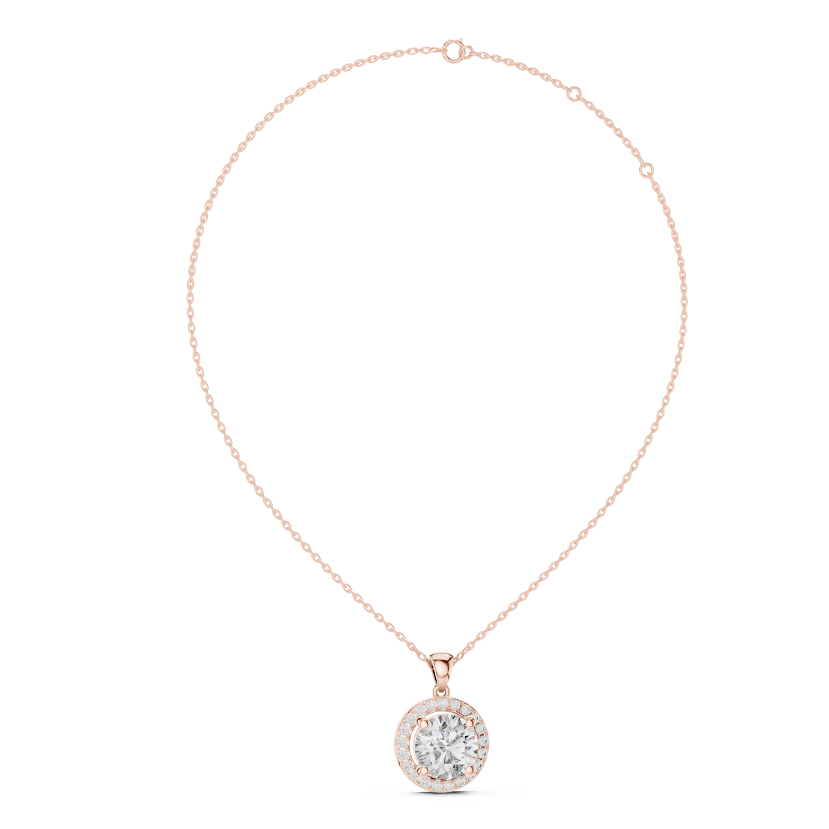 Floral Round Diamond Pendant