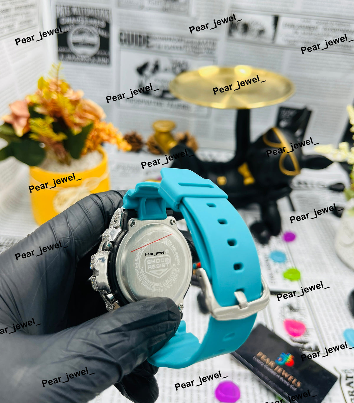 Iced Out Digital Watch Moissanite Diamond Look Luxury Wrist Watch With Bling Style
