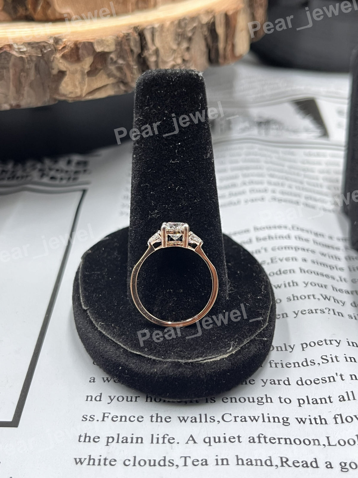Iced Out 925 Sterling Silver With VVS Moissanite Diamond Engagement Ring