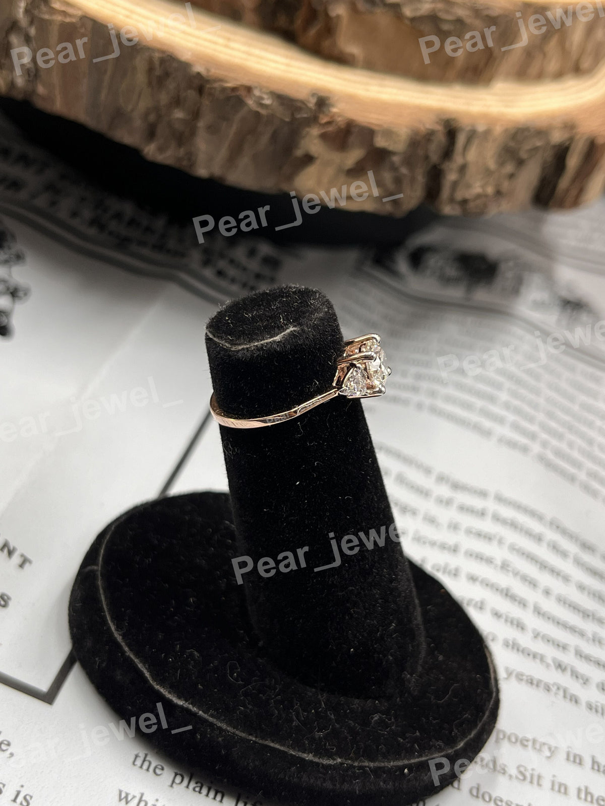 Iced Out 925 Sterling Silver With VVS Moissanite Diamond Engagement Ring