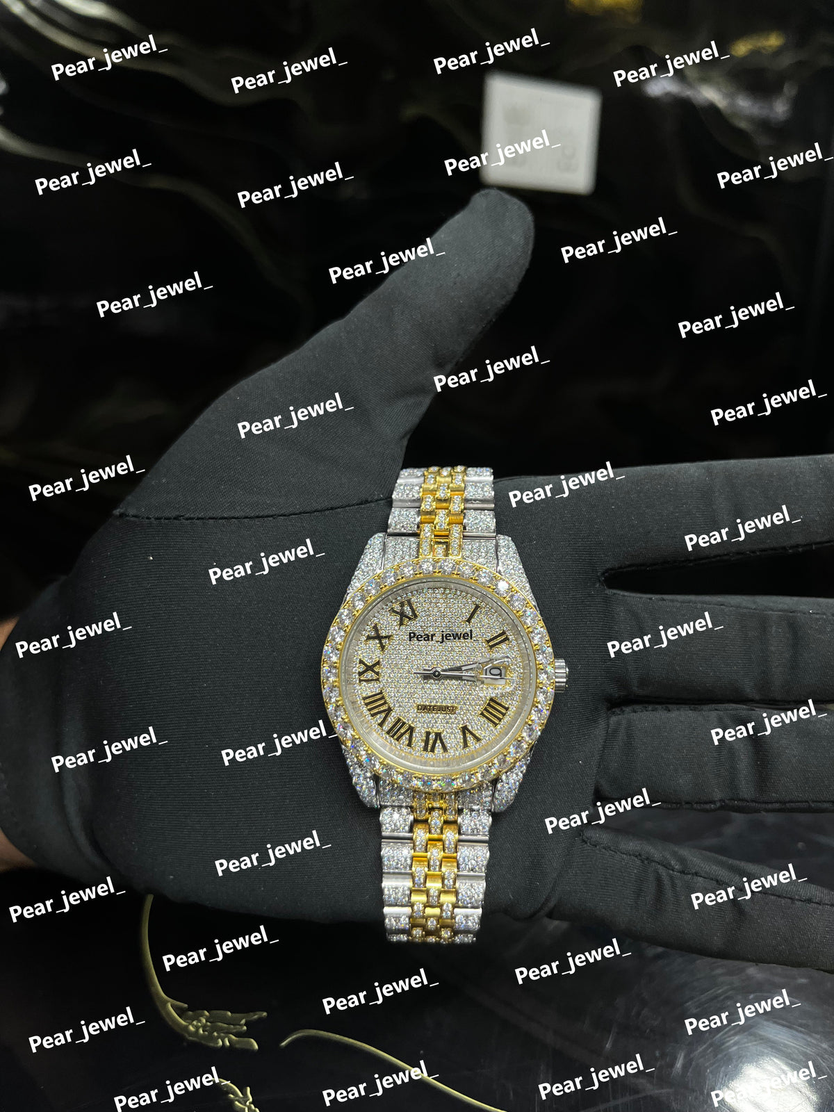 Iced Out Stainless Steel Statement VVS Moissanite Diamond Watch