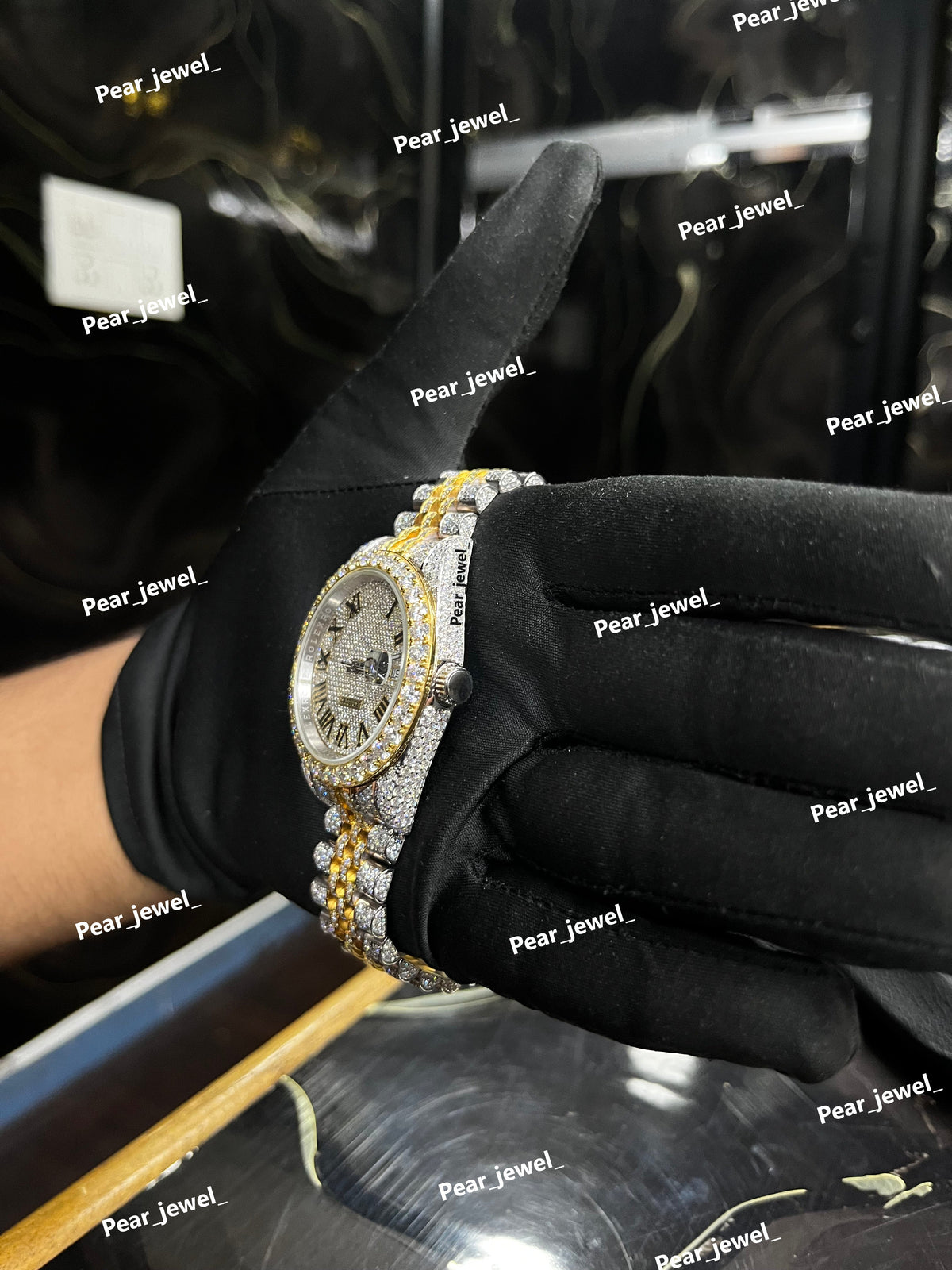 Iced Out Stainless Steel Statement VVS Moissanite Diamond Watch