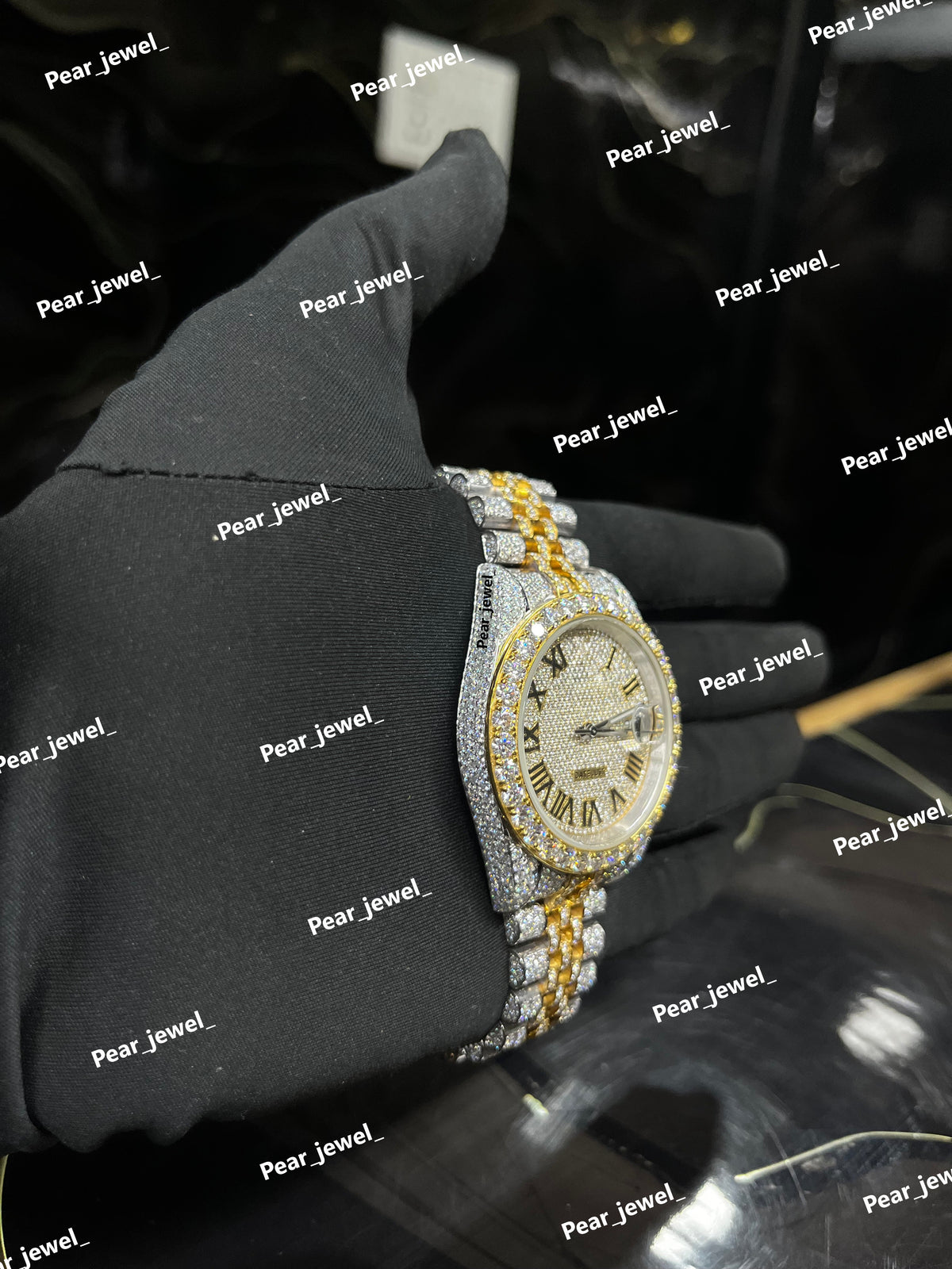 Iced Out Stainless Steel Statement VVS Moissanite Diamond Watch