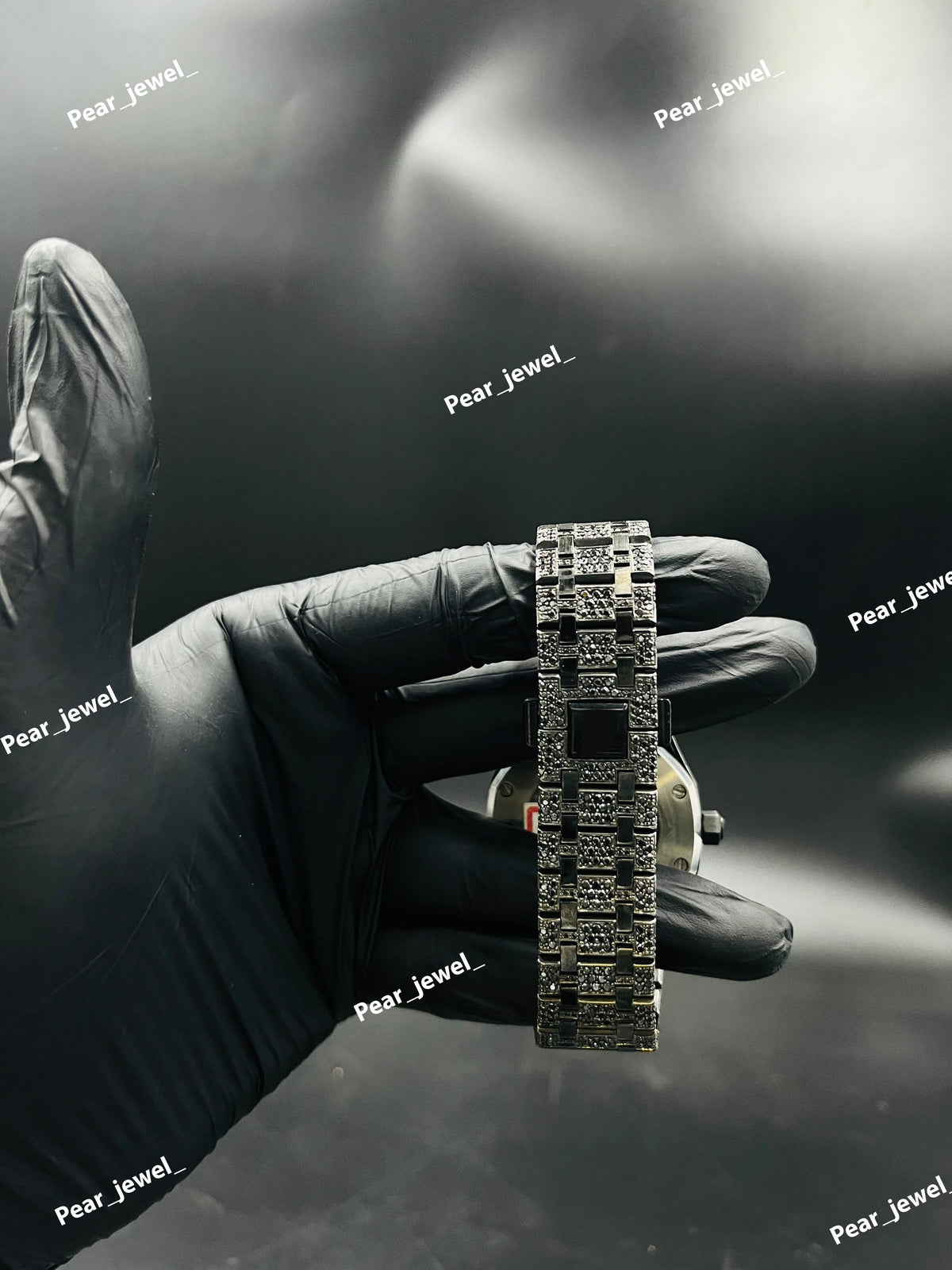 Iced Out VVS Moissanite Diamond Stainless Steel Watch Unisex Wrist Wear