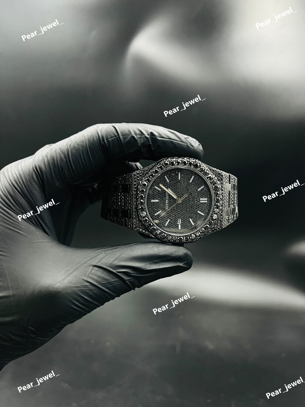Iced Out VVS Moissanite Diamond Stainless Steel Watch Unisex Wrist Wear