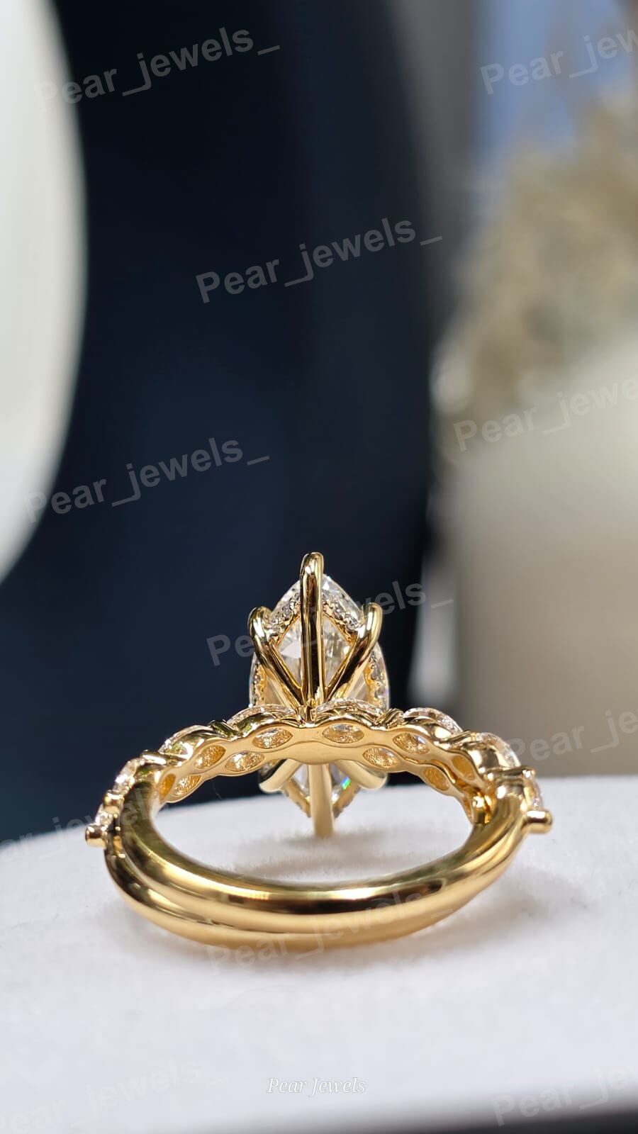 Iced Out 2.15 ct Marquise Moissanite Diamond Luxury Statement Wedding Silver Ring