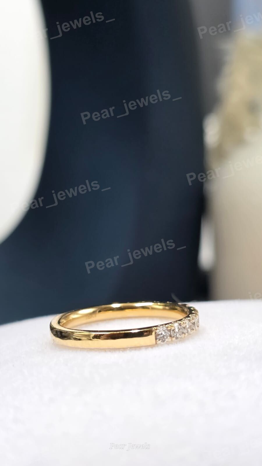 Round Brilliant Cut Moissanite Diamond Iced Out Silver Anniversary Gift Band For Women