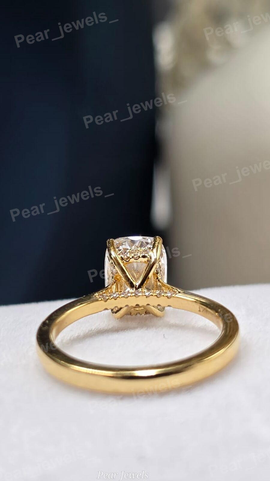 Iced Out Cushion Cut Silver Moissanite Diamond Statement Women Engagement Ring