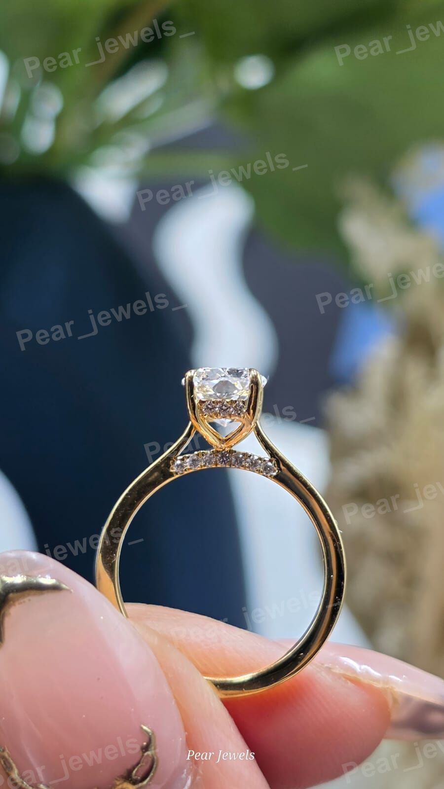 Iced Out Cushion Cut Silver Moissanite Diamond Statement Women Engagement Ring