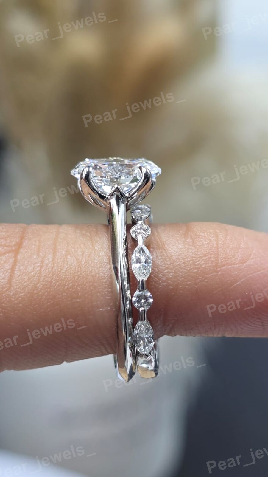 Oval Cut Moissanite Diamond Ring Iced Out 925 Sterling Silver Promise Ring