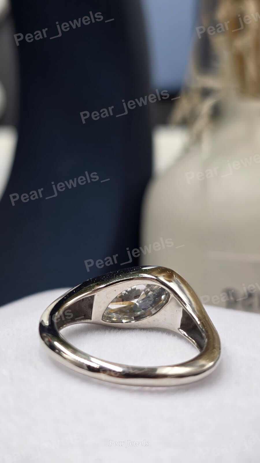 Moissanitev Diamond Iced Out 925 Sterling Silver Luxury Statement Ring