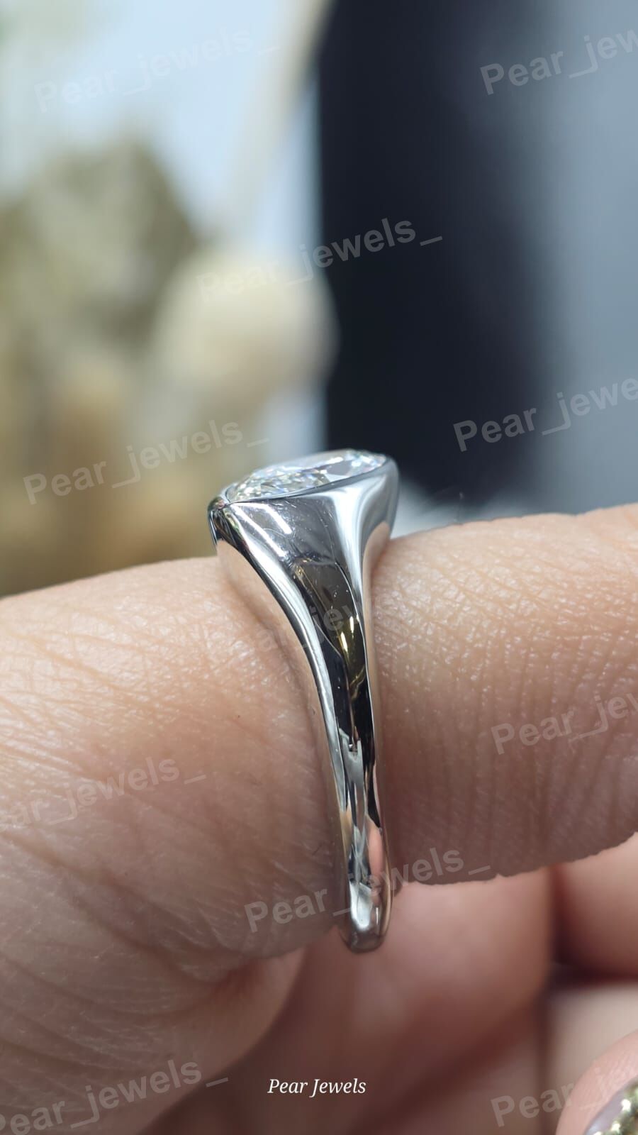 Moissanitev Diamond Iced Out 925 Sterling Silver Luxury Statement Ring