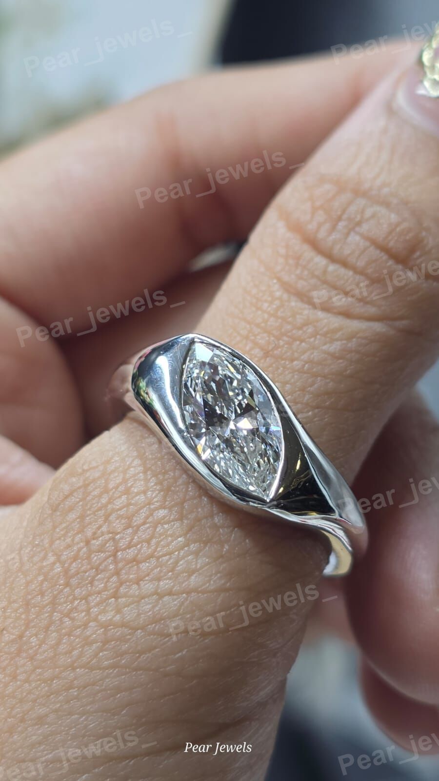 Moissanitev Diamond Iced Out 925 Sterling Silver Luxury Statement Ring