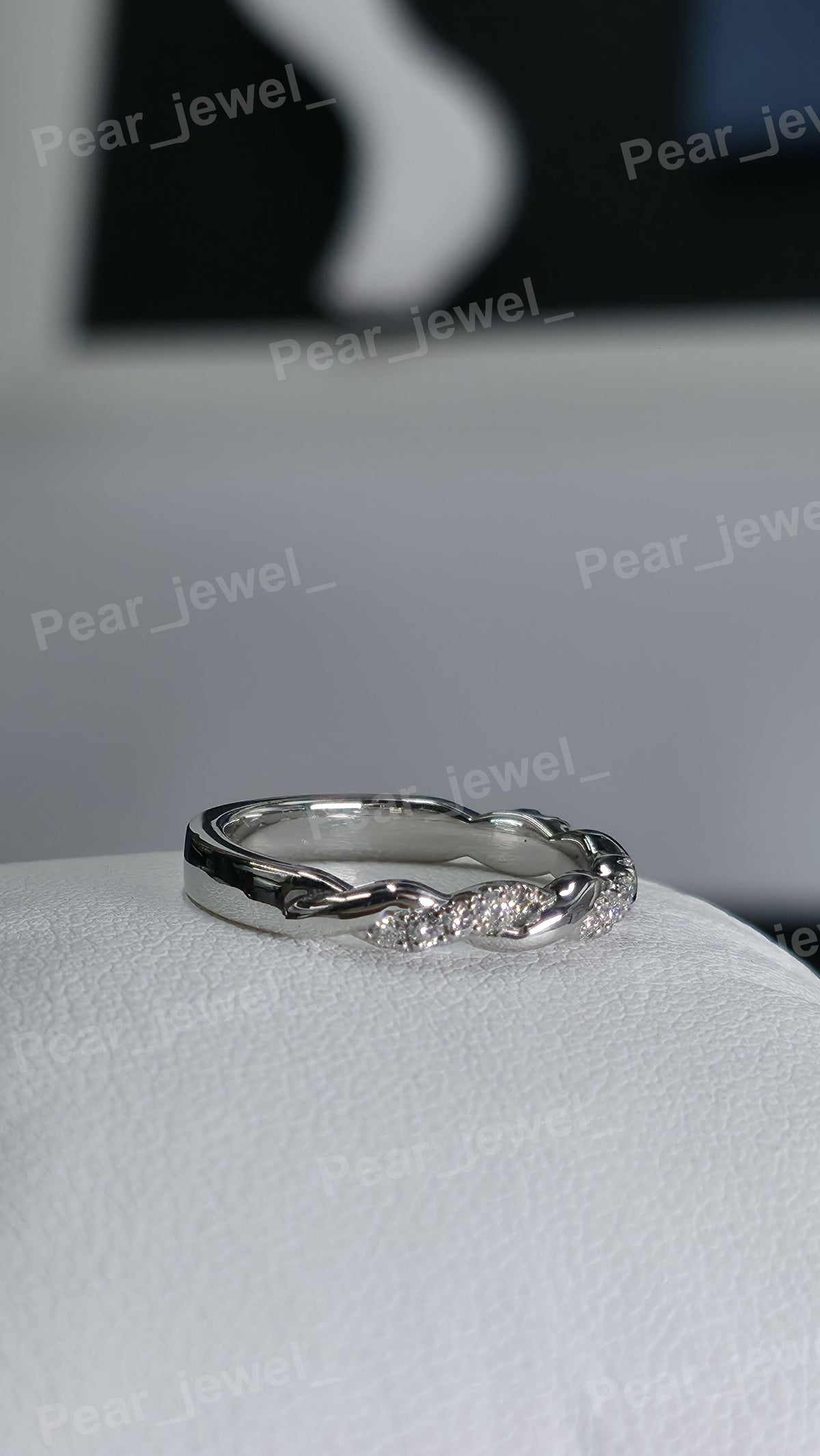 VVS Moissanite Diamond Luxury Ring Iced Out Silver Half Eternity Ring For Women Wear