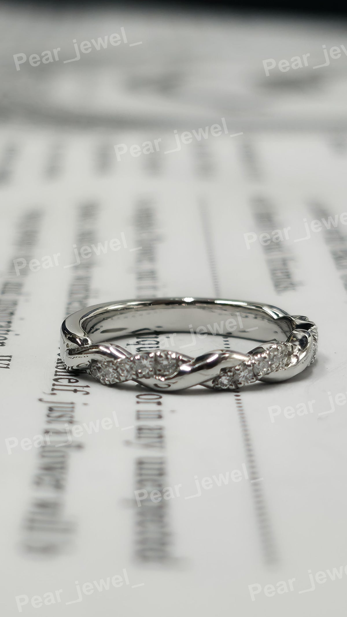 VVS Moissanite Diamond Luxury Ring Iced Out Silver Half Eternity Ring For Women Wear
