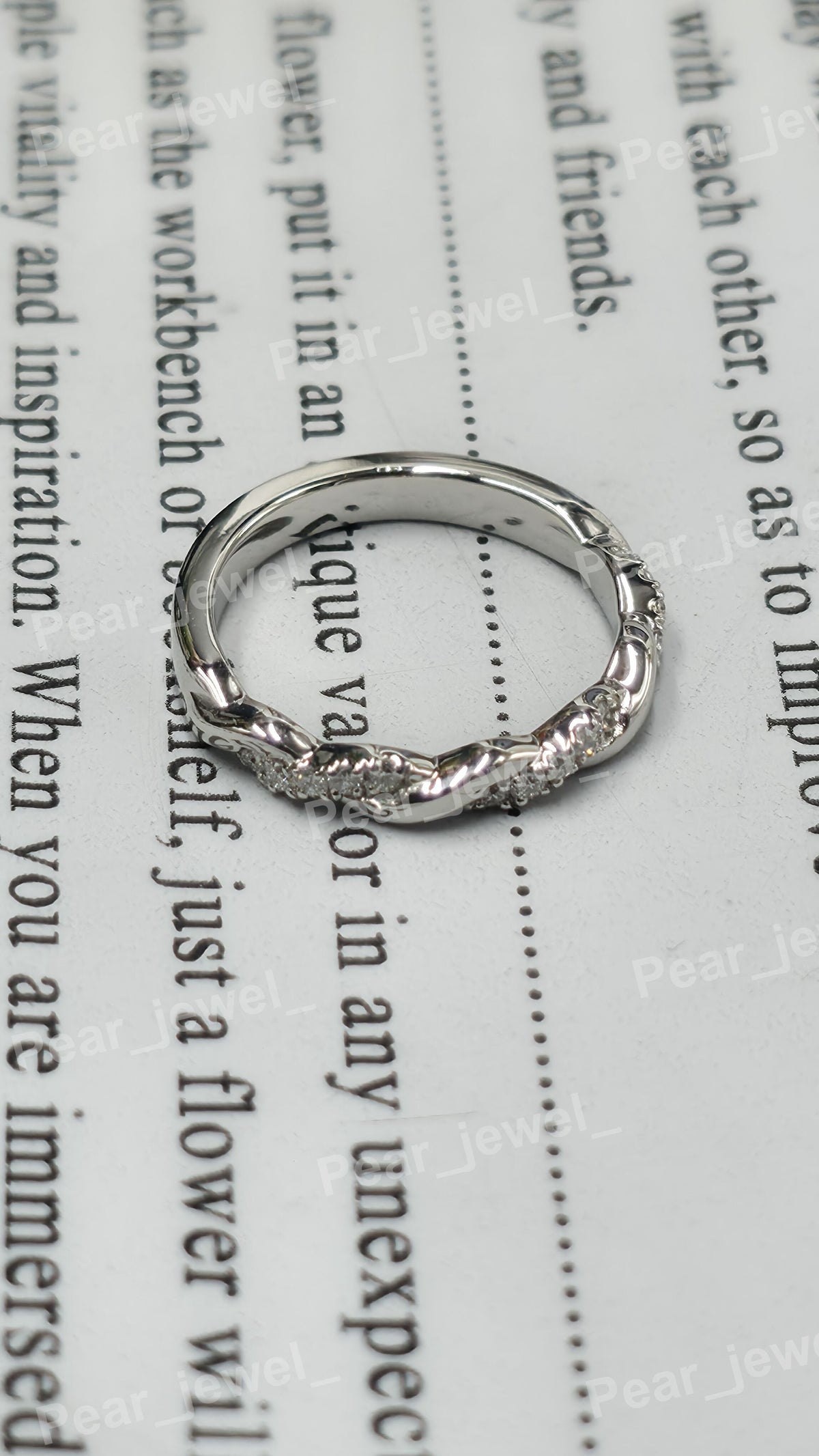 VVS Moissanite Diamond Luxury Ring Iced Out Silver Half Eternity Ring For Women Wear