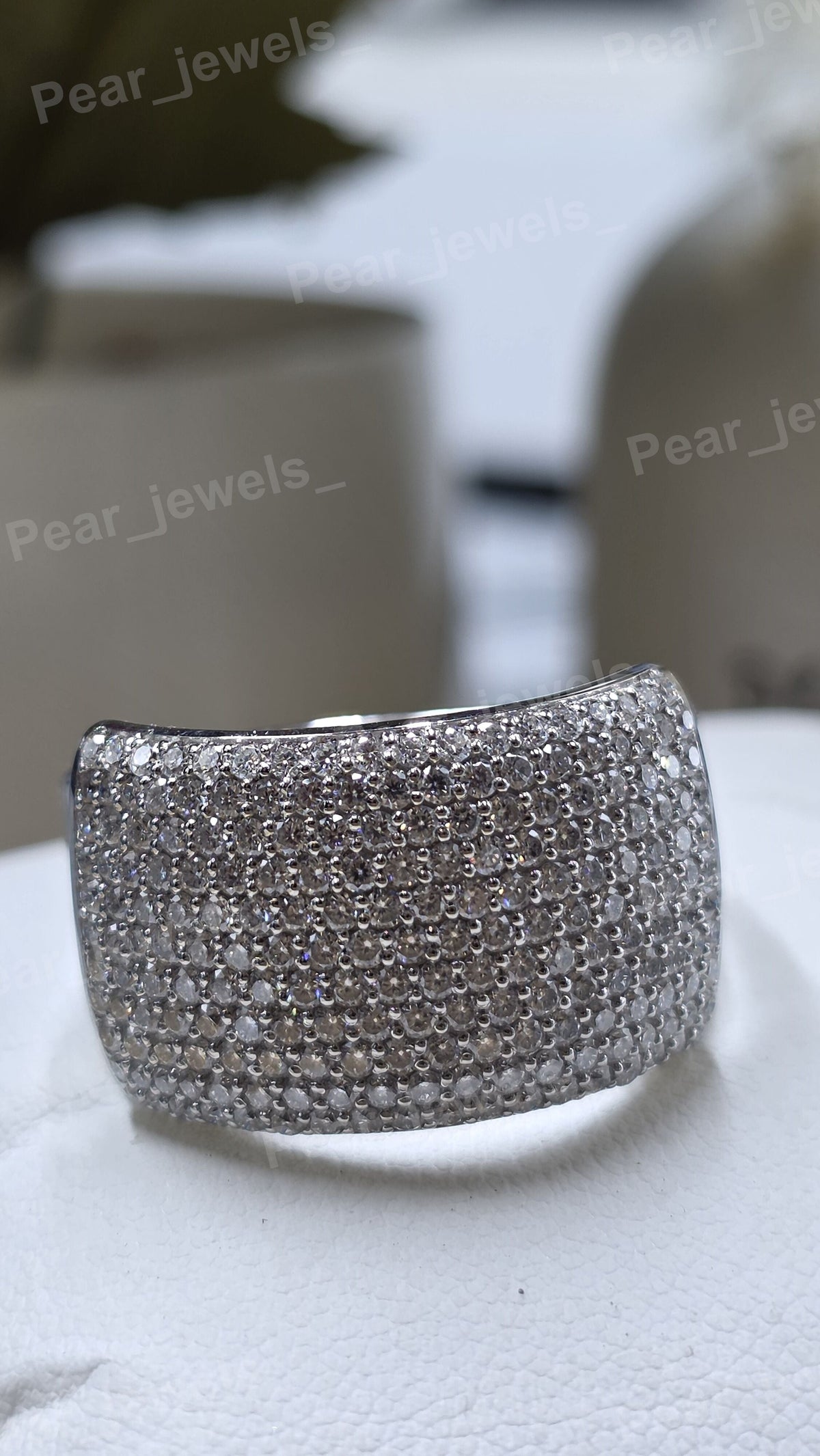 925 Sterling Silver Round Cut Moissanite Diamond Luxury Statement Ring For Women And Men Wear