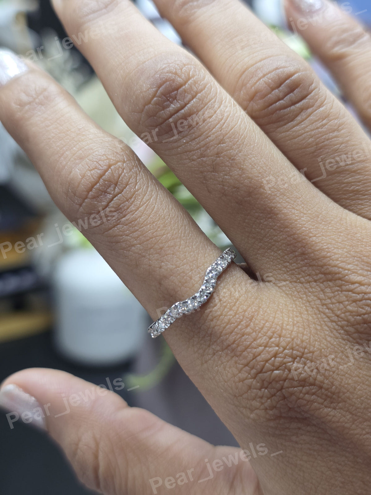 925 Sterling Silver Iced Out VVS Moissanite Diamond Engagement Wear Unisex Set of Two Ring