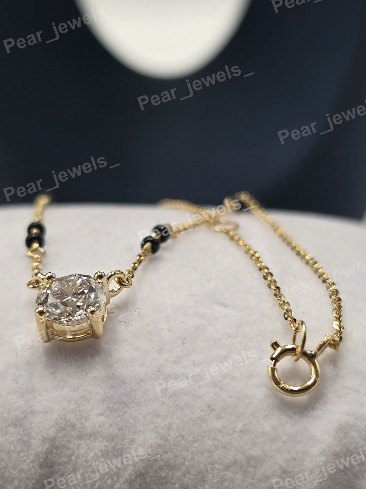 VVS Moissanite Iced Out 925 Sterling Silver Luxury Statement Women Wear Mangalsutra