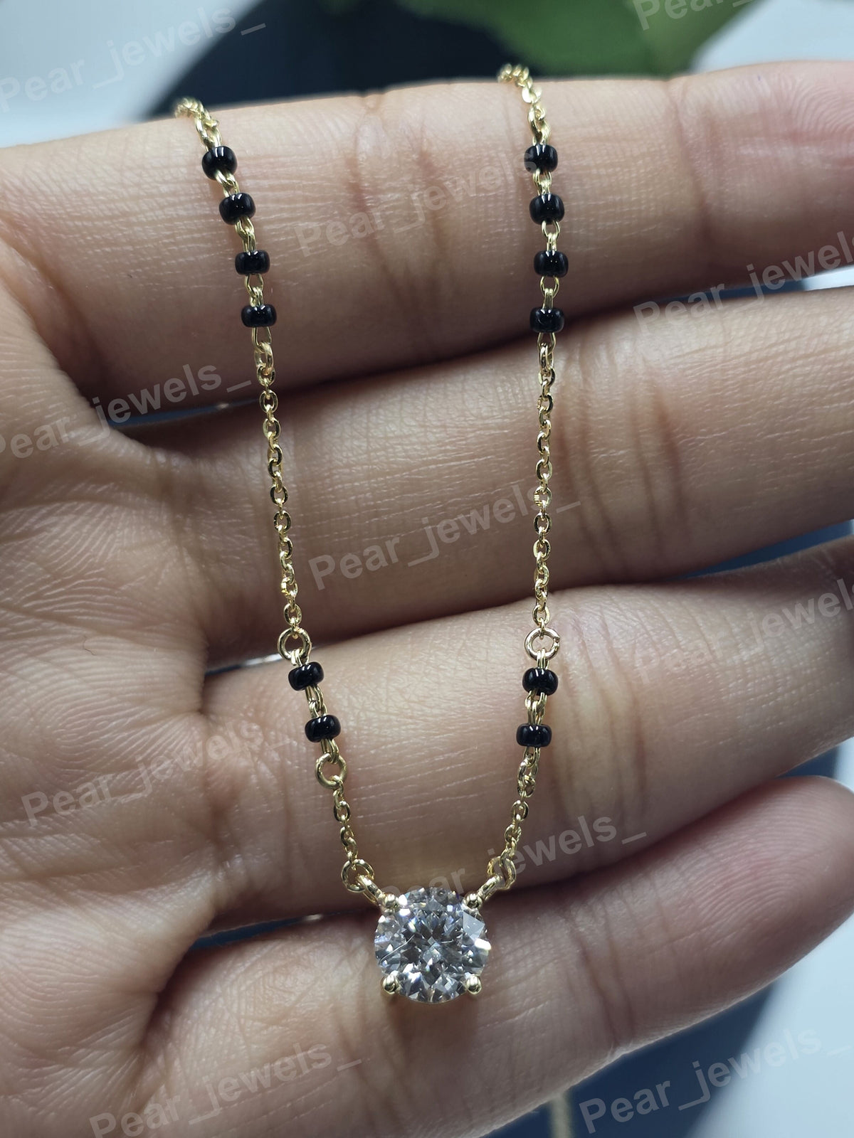 VVS Moissanite Iced Out 925 Sterling Silver Luxury Statement Women Wear Mangalsutra