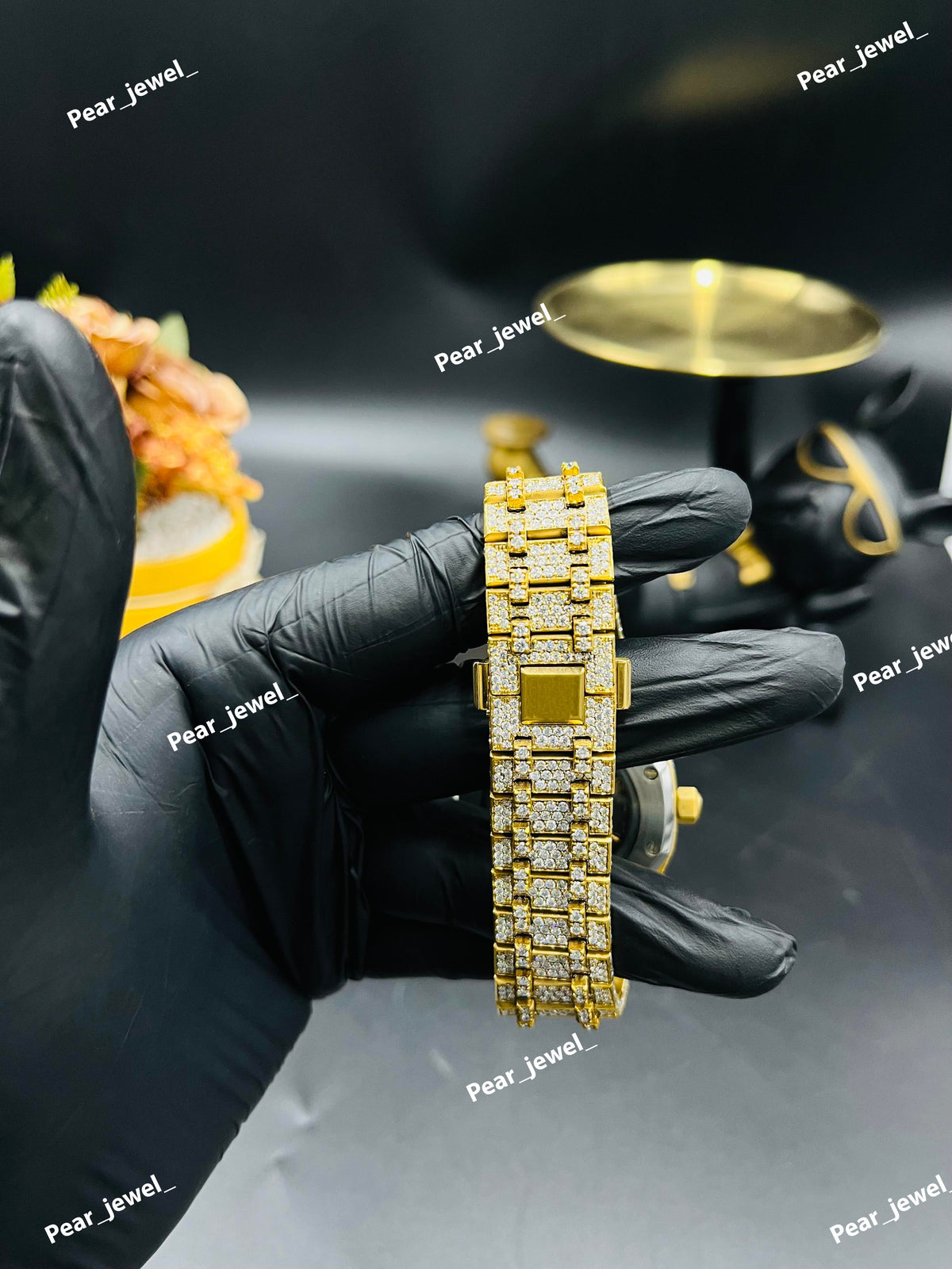 Iced Out Automatic Watch Stainless Steel VVS Moissanite Diamond