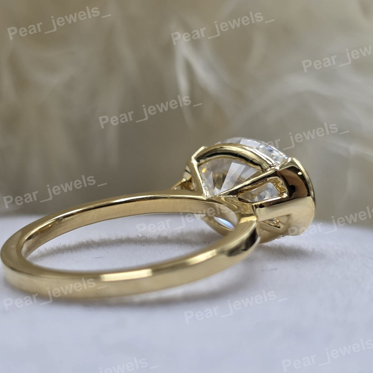 925 Sterling Silver Sparkling High Shine Drip Style VVS Moissanite Ring Women Wear