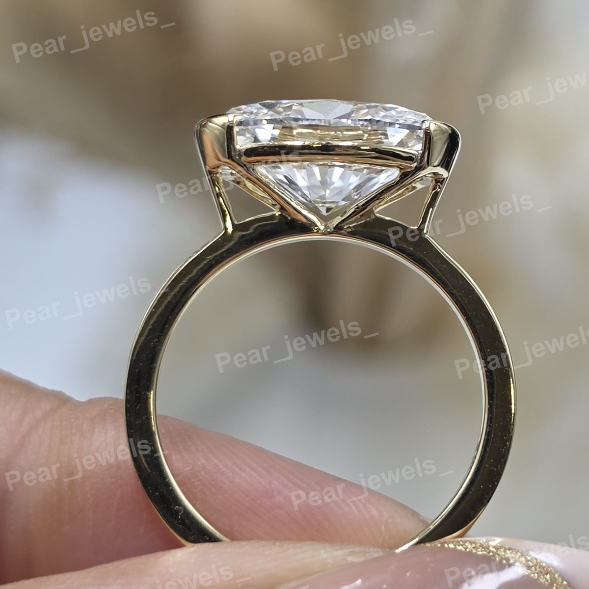 925 Sterling Silver Sparkling High Shine Drip Style VVS Moissanite Ring Women Wear