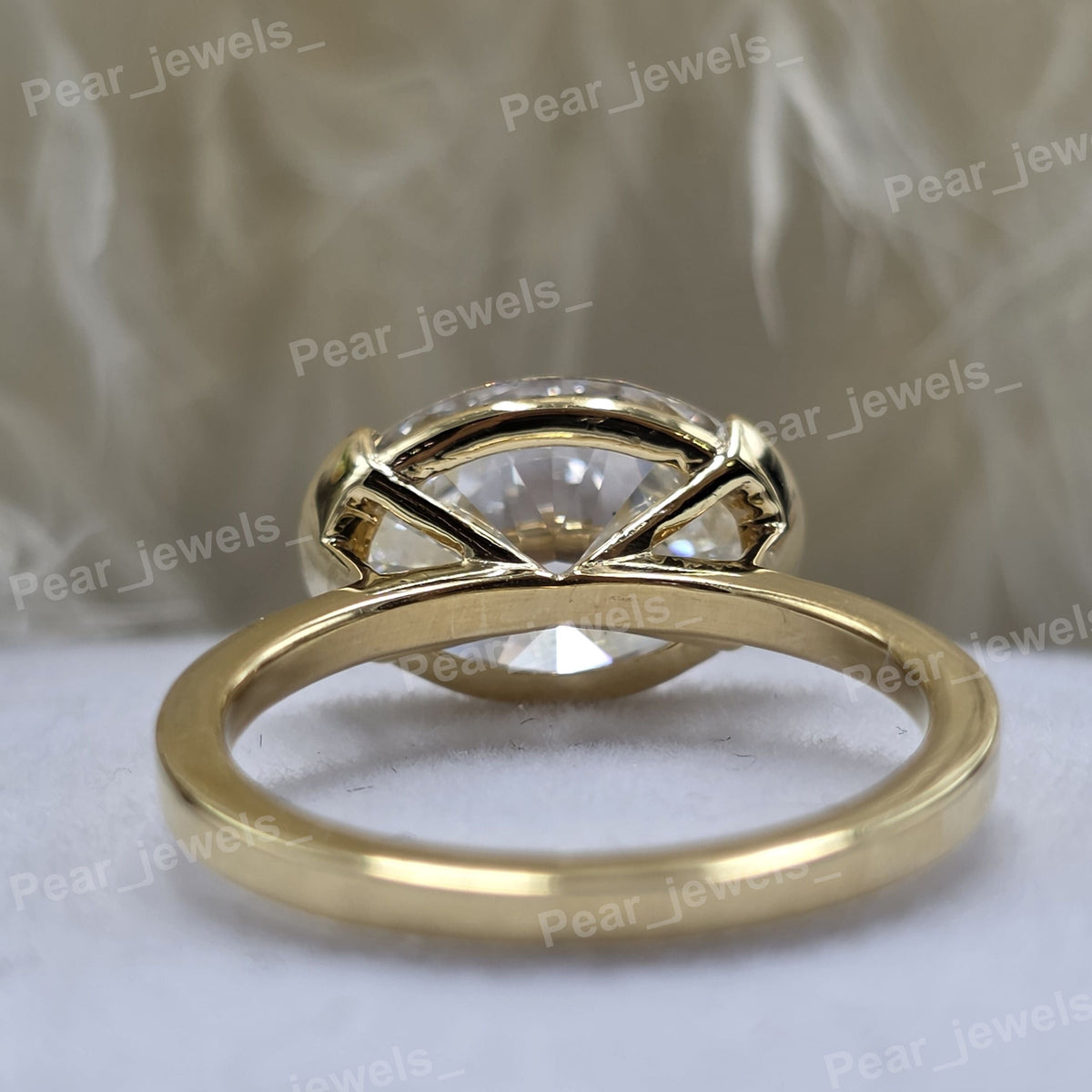 925 Sterling Silver Sparkling High Shine Drip Style VVS Moissanite Ring Women Wear