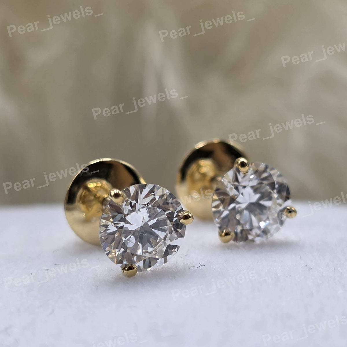 VVS Moissanite Diamond Sparkling Silver Stud Women Daily Wear Earring