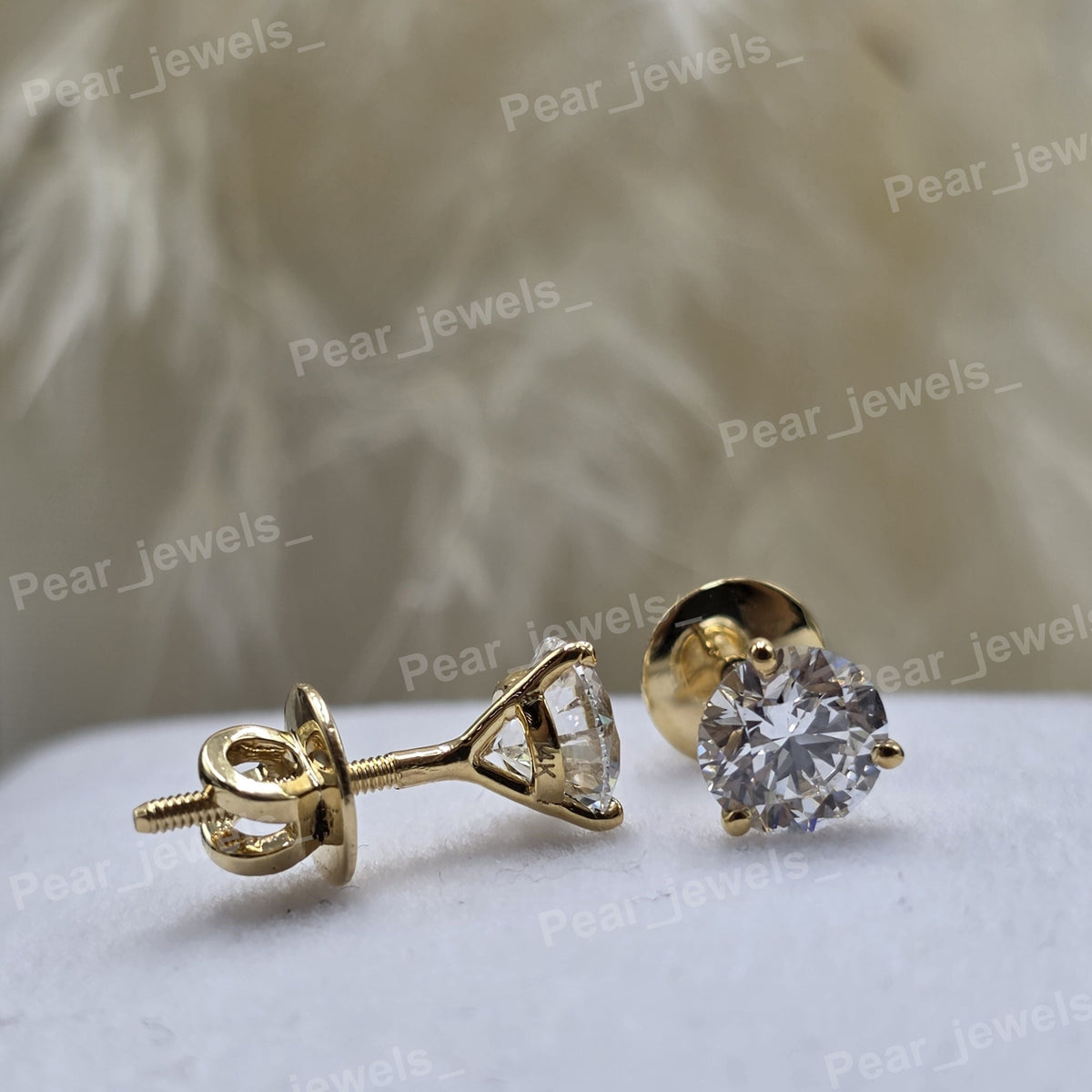 VVS Moissanite Diamond Sparkling Silver Stud Women Daily Wear Earring