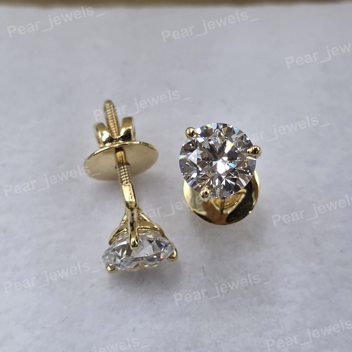 VVS Moissanite Diamond Sparkling Silver Stud Women Daily Wear Earring