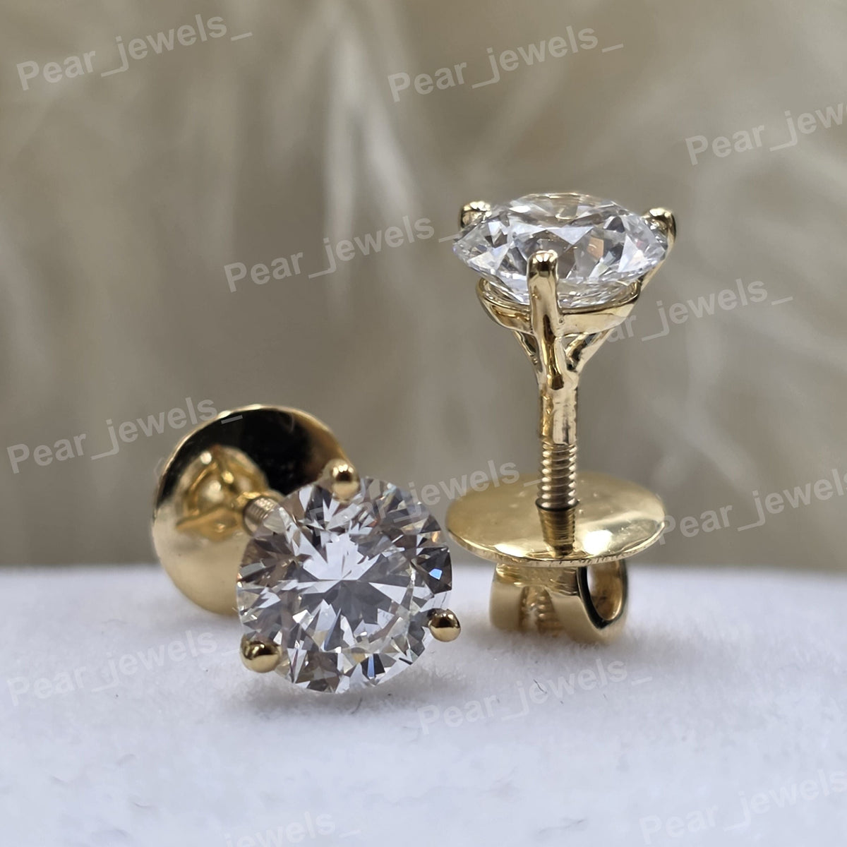 VVS Moissanite Diamond Sparkling Silver Stud Women Daily Wear Earring