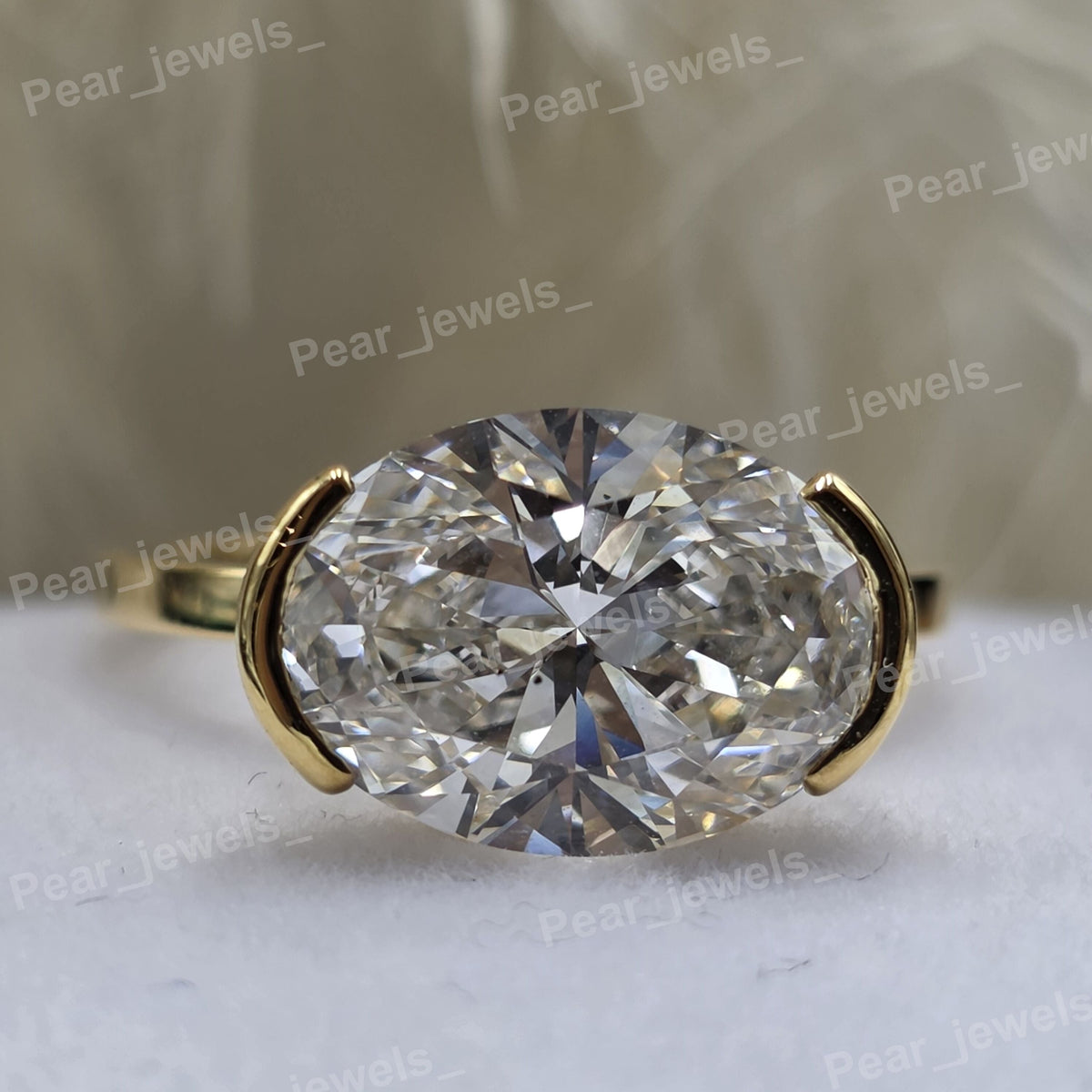 925 Sterling Silver Sparkling High Shine Drip Style VVS Moissanite Ring Women Wear