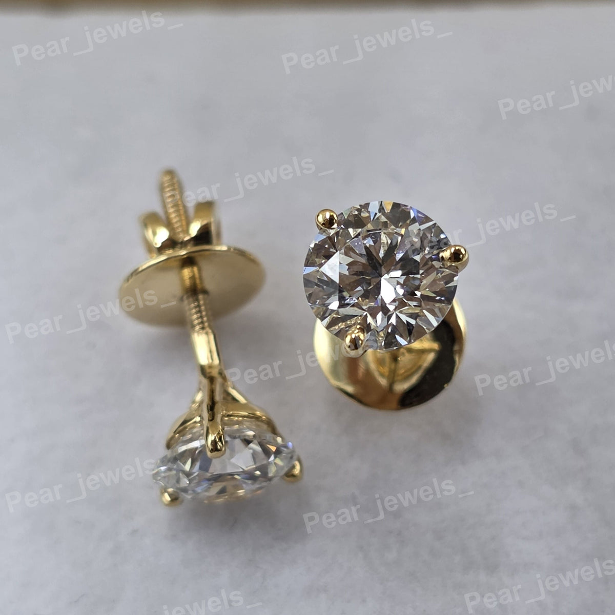 VVS Moissanite Diamond Sparkling Silver Stud Women Daily Wear Earring