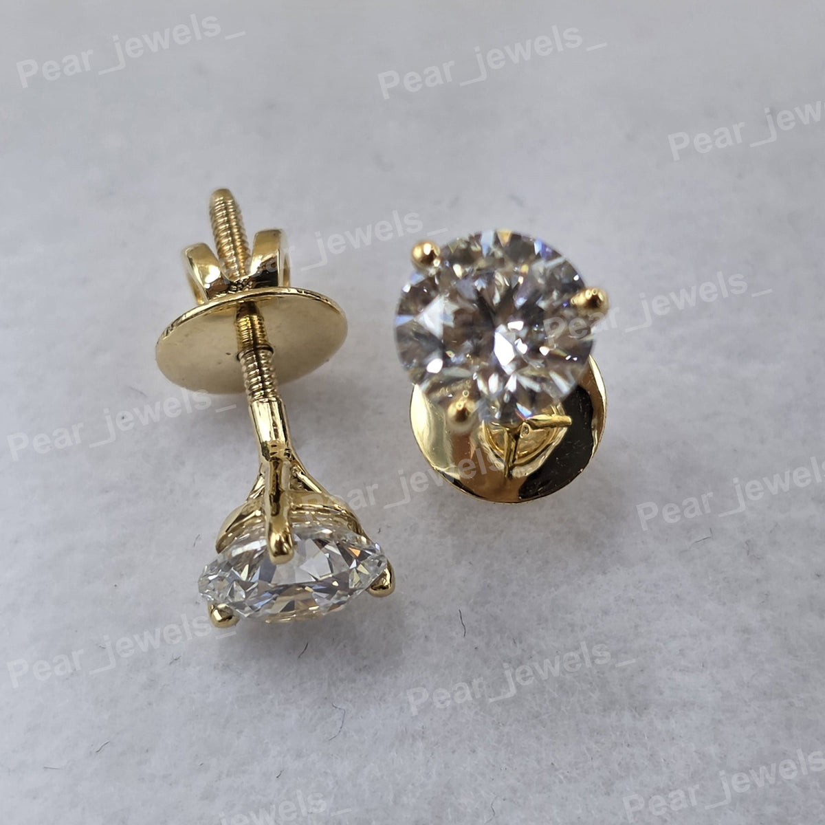 VVS Moissanite Diamond Sparkling Silver Stud Women Daily Wear Earring