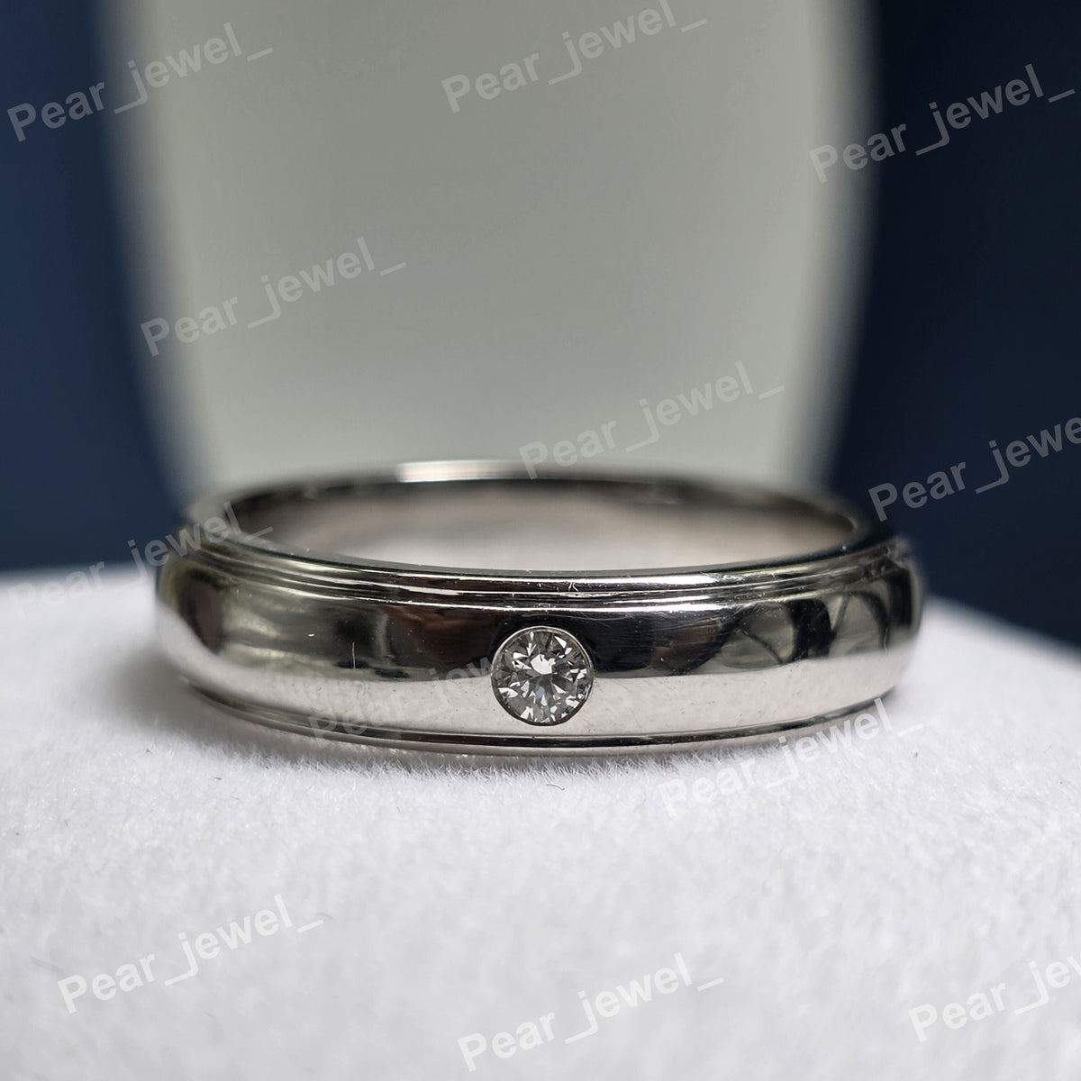 925 Sterling Silver Moissanite Diamond Wedding Band For Men's Wear & Gift