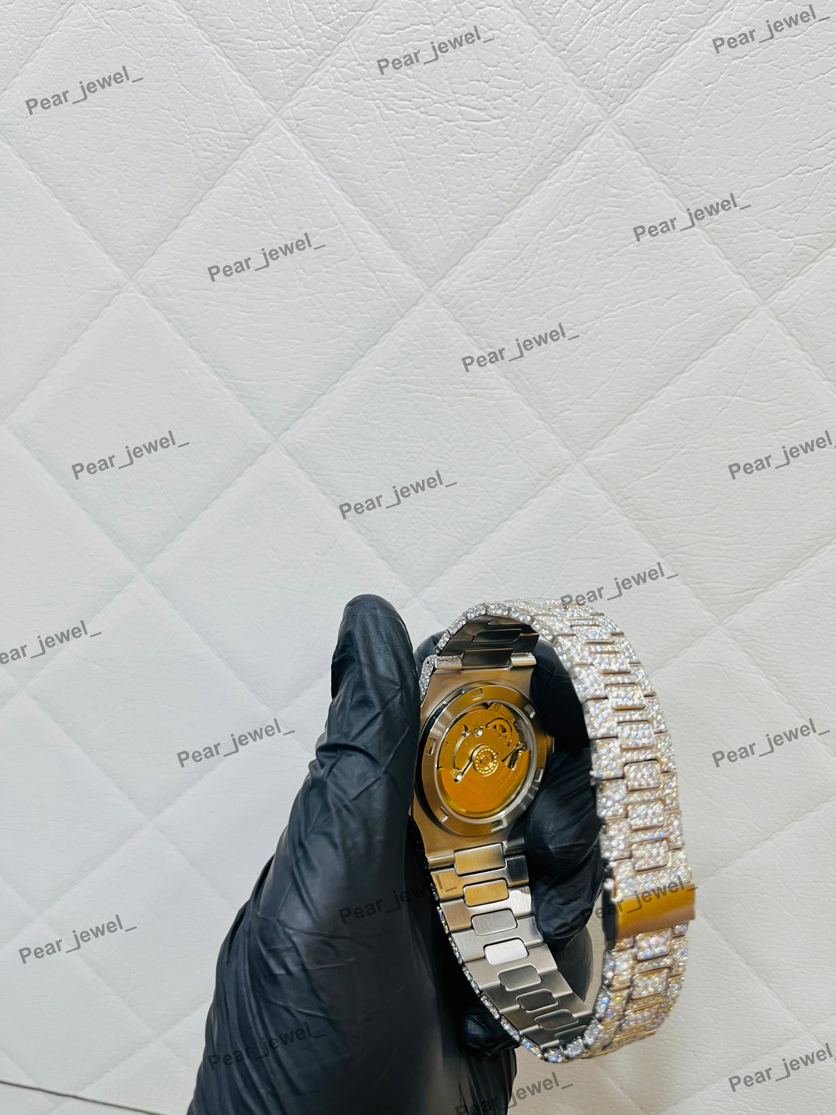 Hip Hop Iced Out Moissanite Diamond Square Dial Stainless Steel Luxury Watch