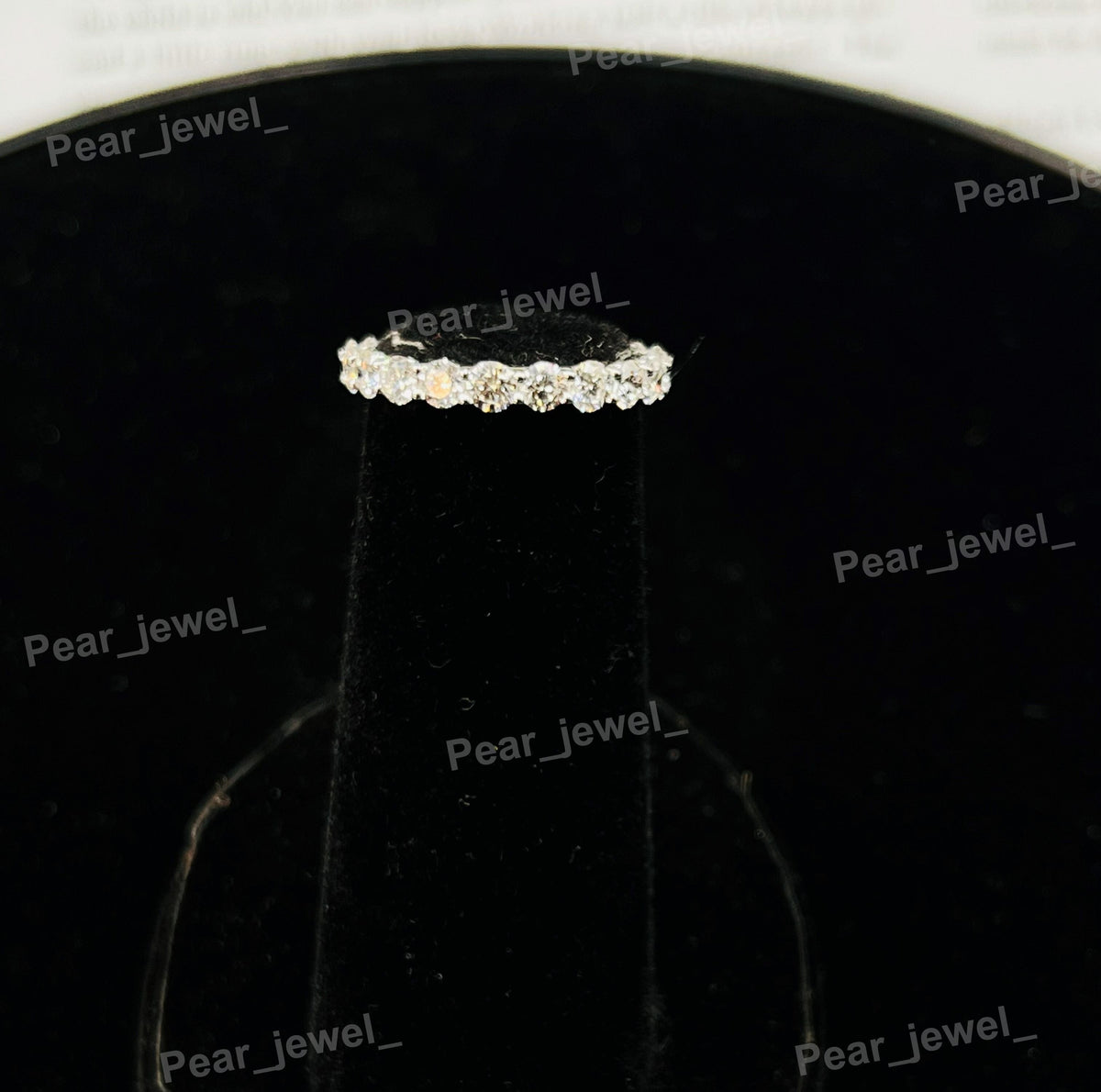 925 sterling Silver Iced Out Moissanite Diamond Eternity Band