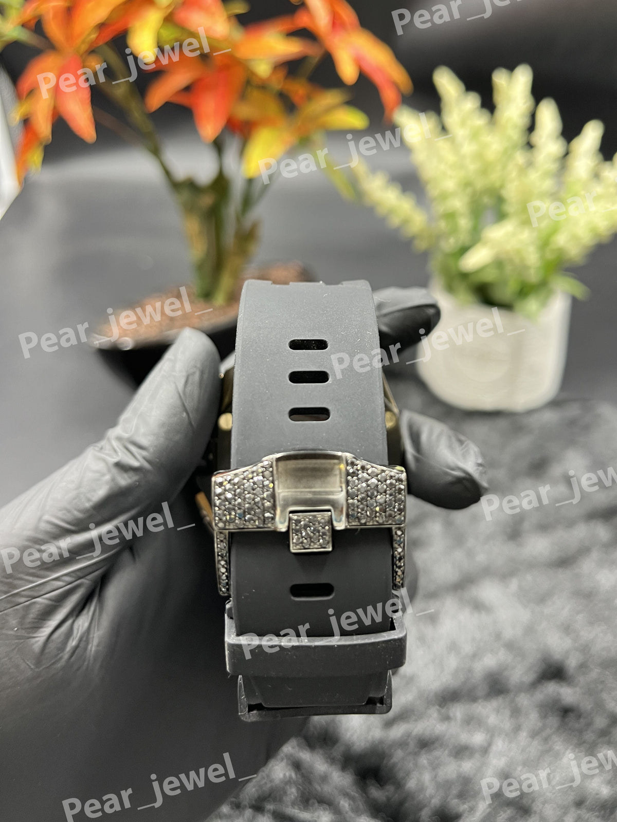 Stainless Steel Iced Out VVS Moissanite Diamond Chronograph Bust Down Watch