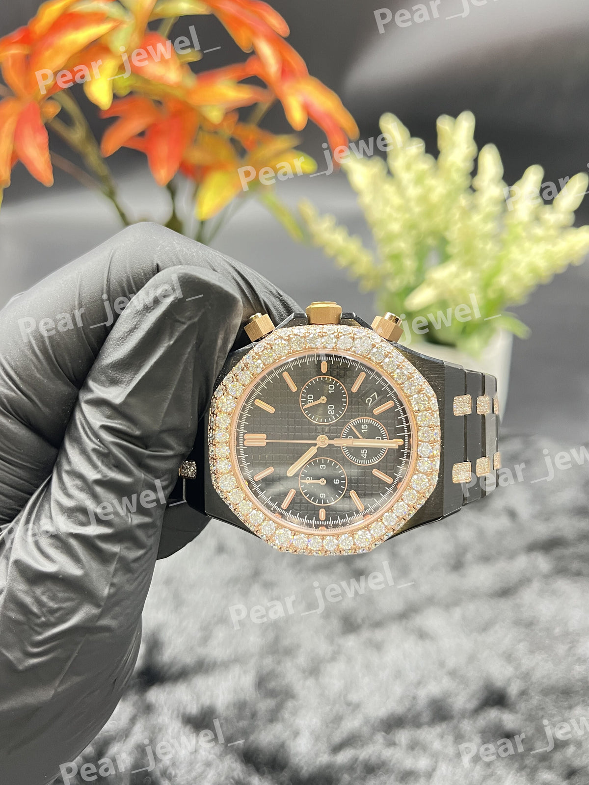 Iced Out Stainless Steel With VVS Moissanite Diamond Premium Bust Down Watch