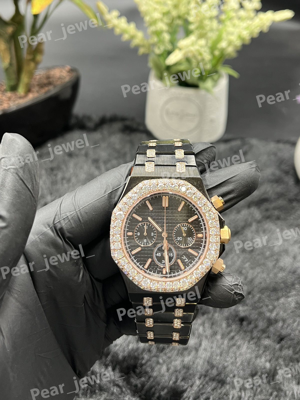 Iced Out Stainless Steel With VVS Moissanite Diamond Premium Bust Down Watch