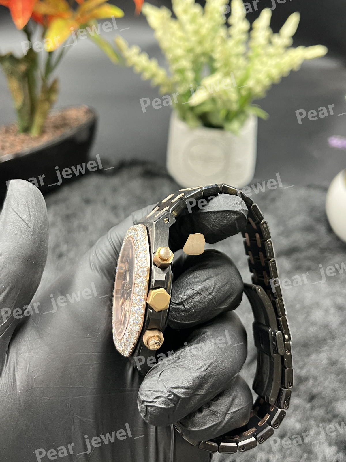 Iced Out Stainless Steel With VVS Moissanite Diamond Premium Bust Down Watch